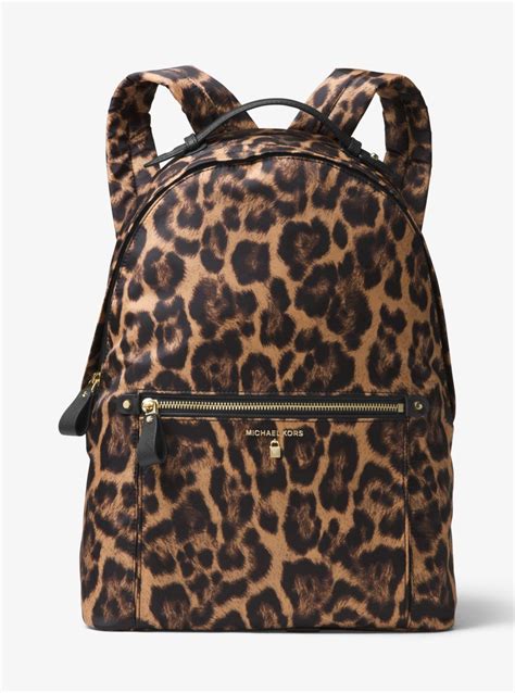 michael kors leopard backpack purse|michael kors black leopard purse.